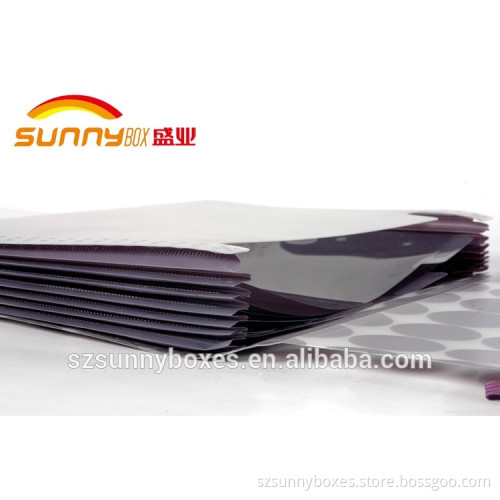 Printed Frosted PP Expandable File Letter Holder Organizer With Elastic Band